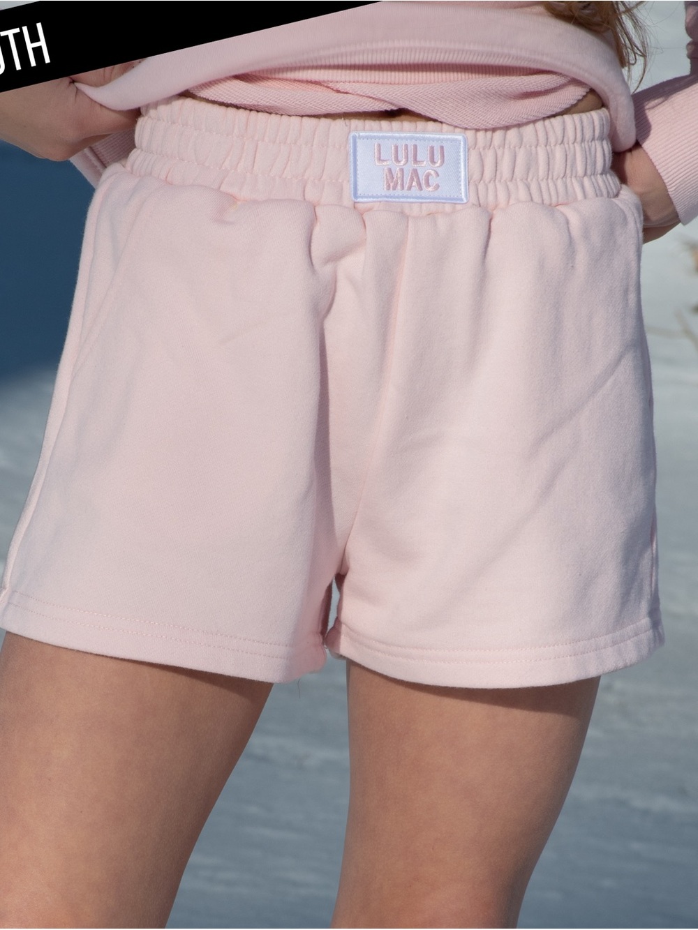 Lulu Mac Kids Light Pink Terry Cloth Shorts